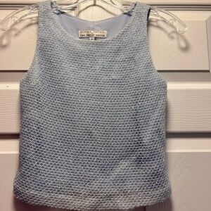 Rex Lester Petite from Nordstroms Light Blue Sparkly Cropped Tank - Size P